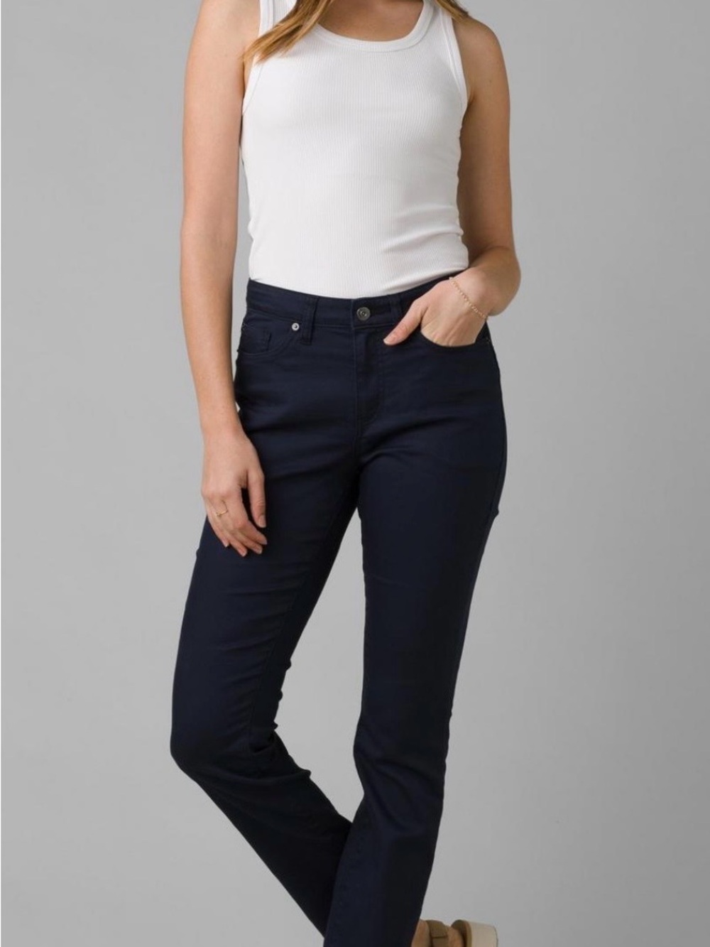 NWT Prana Indie Blue Kayla High-Rise Straight Leg Jeans Pants Sz 8/29 Inseam 32”